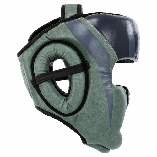 Boxerská prilba Zelart AO-1197 zelená – bočný pohľad