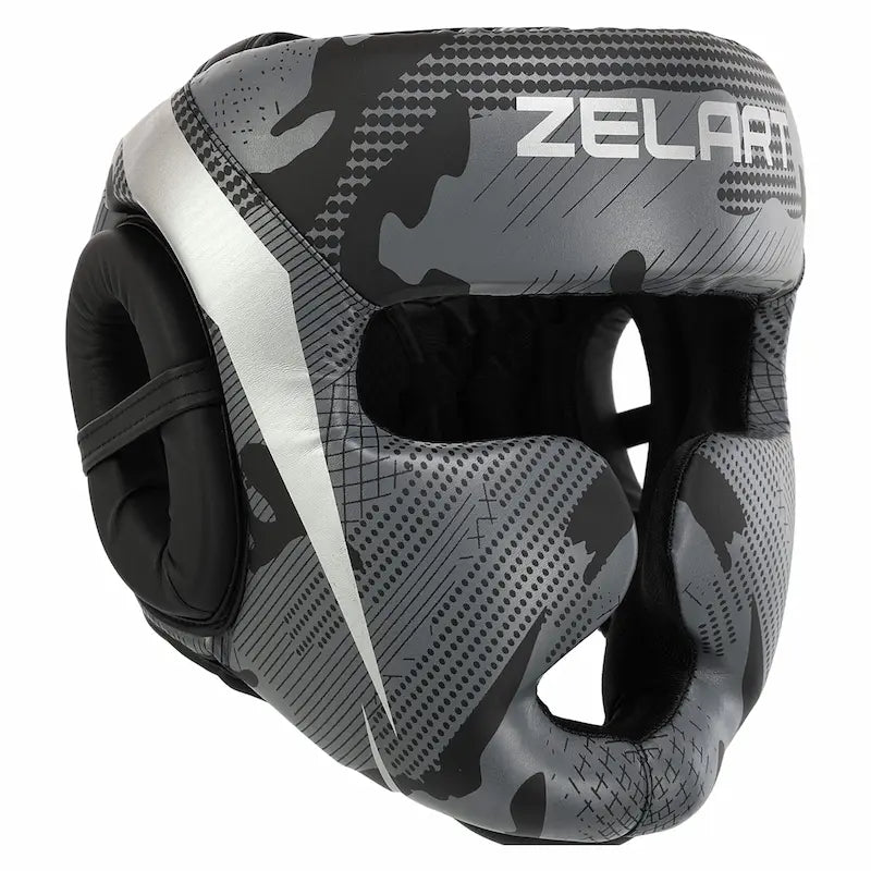 Boxerská prilba Zelart AO-2530 sivá