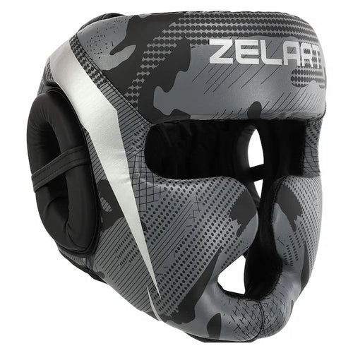 Boxerská prilba Zelart AO-2530 sivá