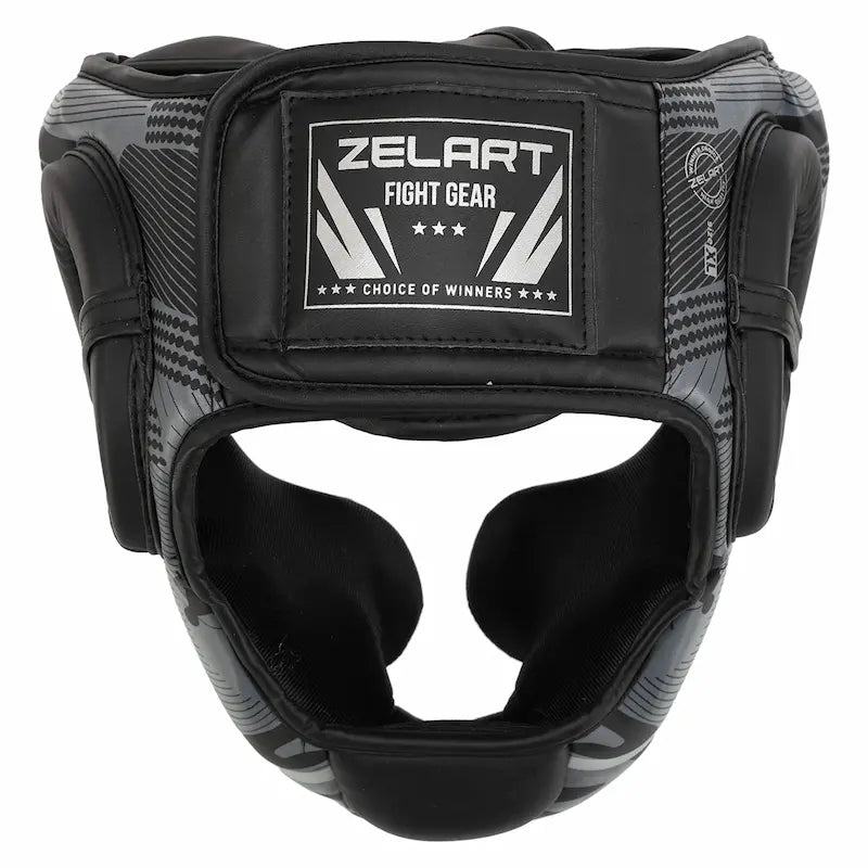 Boxerská prilba Zelart AO-2530 sivá