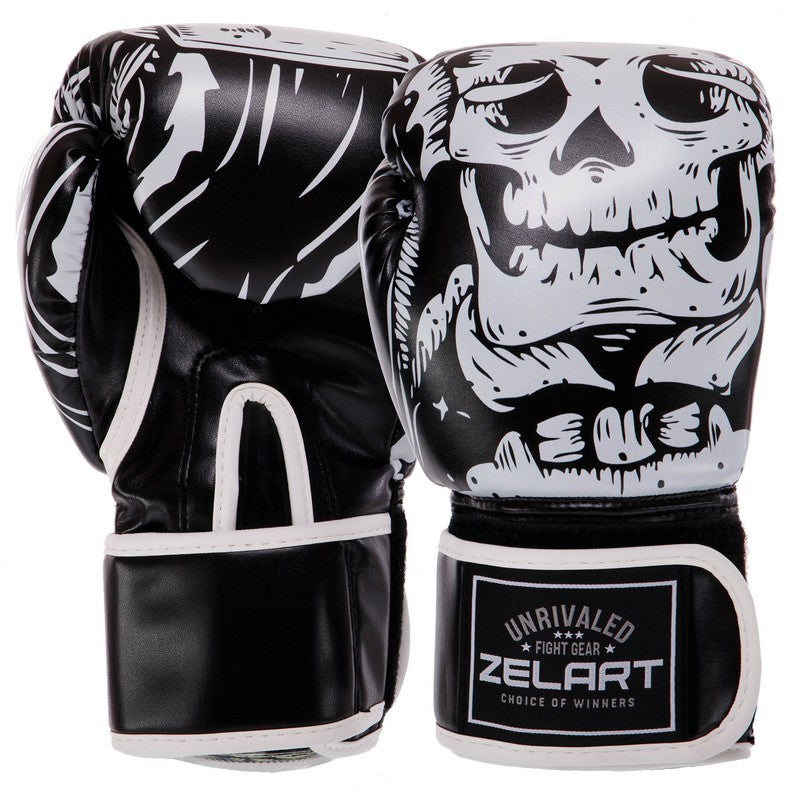 Boxerské rukavice ZeArt AO-5493 Skull čierna