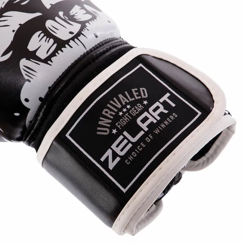 Boxerské rukavice Zelart AO-5493 Skull čierna