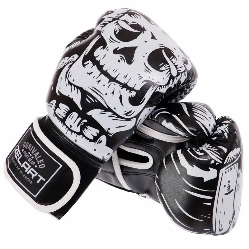 Boxerské rukavice Zelart AO-5493 Skull čierna