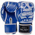 Boxerské rukavice Zelart AO-5493 Skull modrá (8-12 oz)