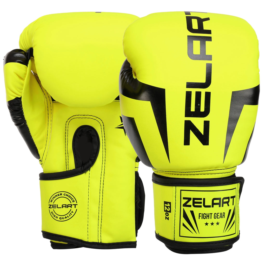 Boxerské rukavice Zelart AO-5698 zelená (6-14 oz)