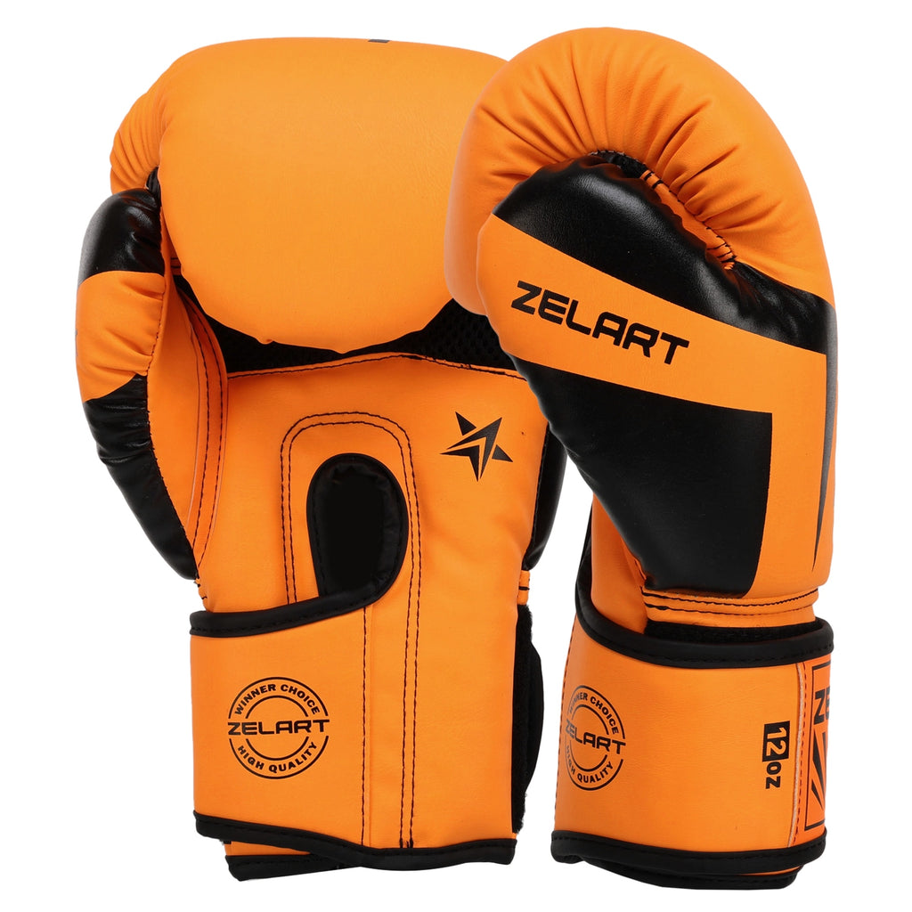 Boxerské rukavice Zelart AO-5698 oranžová (6-14 oz)