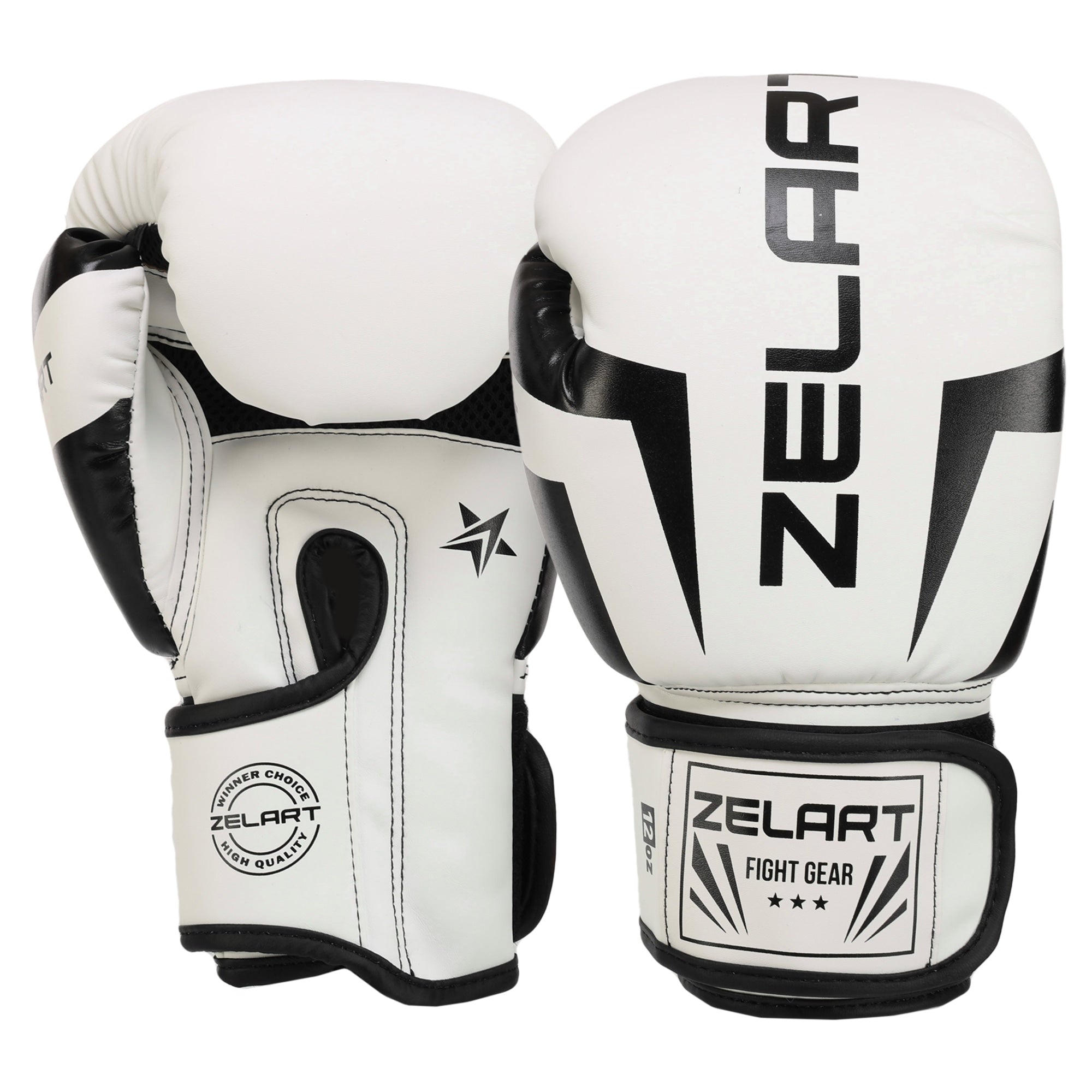 Boxerské rukavice Zelart AO-5698 biela (6-14 oz)