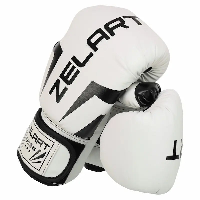 Boxerské rukavice Zelart AO-5698 biela (6-14 oz)