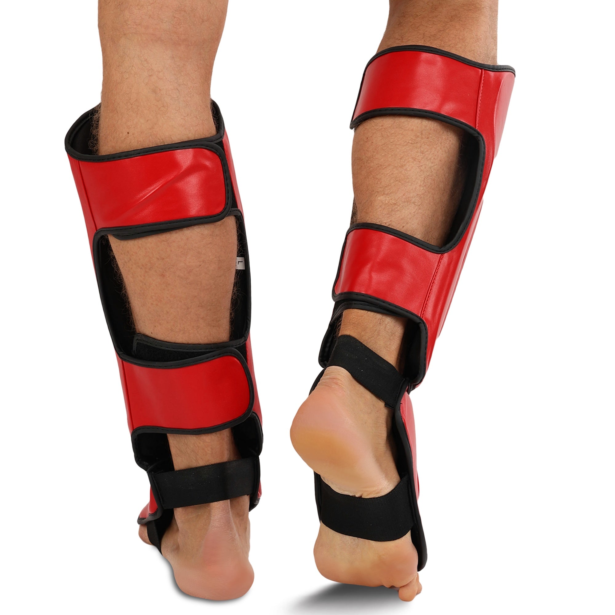 Chrániče nôh Hard Touch AO-7380 červená Muay Thai