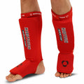 Chrániče holení a nártu Hard Touch AO-7569 červená – MMA kickbox Muay Thai