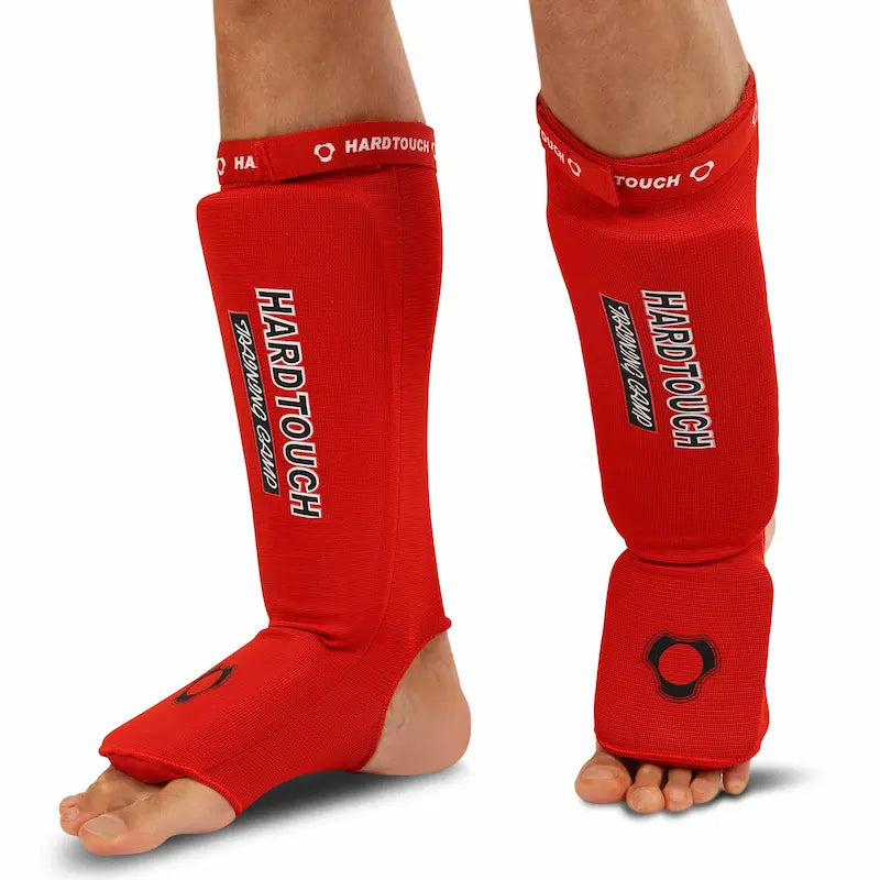 Chrániče holení a nártu Hard Touch AO-7569 červená – MMA kickbox Muay Thai