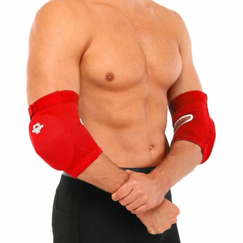 Chrániče lakťov Muay Thai MMA Hard Touch BO-8896 červená