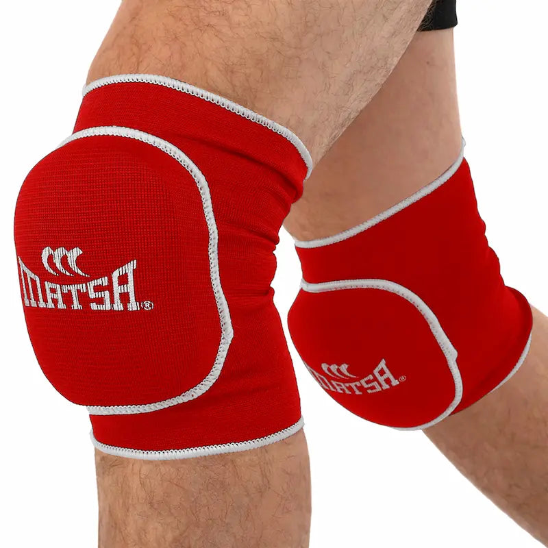Chrániče kolien MMA, Thaibox, Kickbox Matsa LA-7754 červená